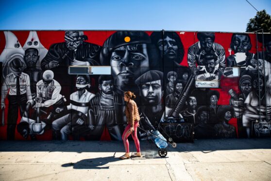 A 1993 mural remembering Rodney King beating in Los Angeles