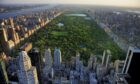 Central Park aerial view, Manhattan, New York.