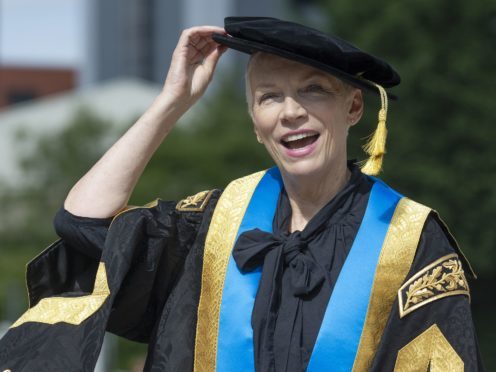 Musician Annie Lennox has been installed as the new Chancellor of Glasgow Caledonian University (Jane Barlow/PA)