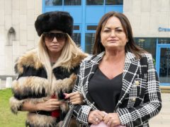 Katie Price (left) is accused of two counts of using threatening, abusive, words or behaviour to cause harassment, alarm or distress (PA)