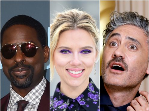 Sterling K. Brown, Scarlett Johansson and Taika Waititi (Jordan Strauss/AP/Ian West/David Parry/PA)