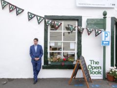 Festival director Adrian Turpin outside The Open Book as it is announced the Wigtown Book Festival will take place online in 2020 (Wigtown Book Festival/PA)