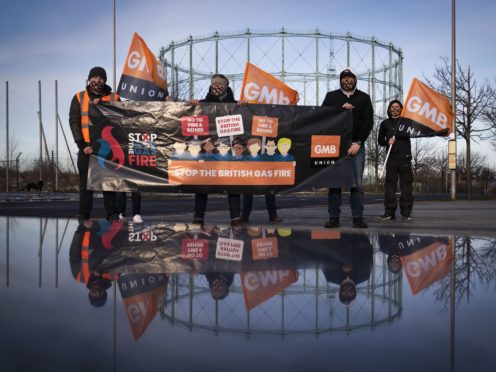 British Gas workers are to stage another strike on April 14 in a row over pay and conditions (Jane Barlow/PA)