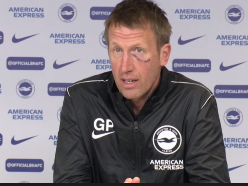 Brighton boss Graham Potter suffered a nasty injury while walking on a beach (Ed Elliot/PA)
