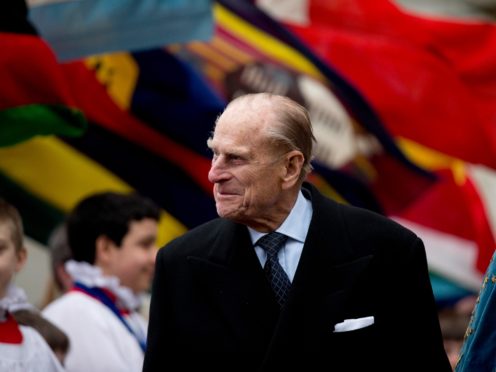 The Duke of Edinburgh’s coat of arms featured a man in a lion-skin loincloth (Matt Dunham/PA)