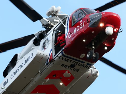 The man was rescued by helicopter (Andrew Milligan/PA)