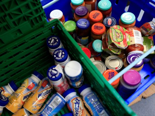 5.9 million adults in the UK experienced food poverty in the six months up to February (Jonathan Brady/PA)