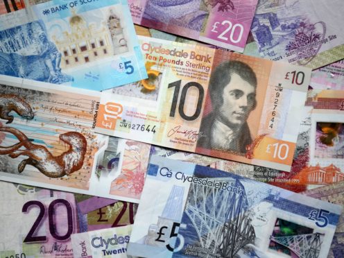 Scotland’s GDP rose by 0.9% in February, the Scottish Government estimates (Jane Barlow/PA)