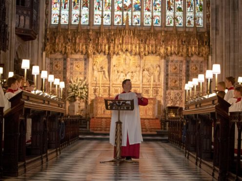 A choir of just four will sing in St George’s Chapel in Windsor (PA)