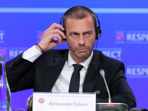 Aleksander Ceferin has called the European Super League a “spit in the face” of football lovers and warned legal action is being worked on (PA)