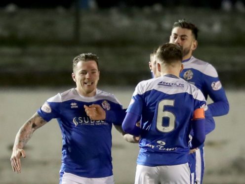David Cox, left, here in action for Cowdenbeath in 2017, announced he was quitting football (Jane Barlow/PA)