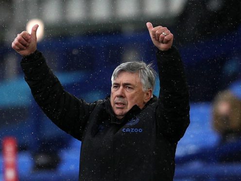 Everton manager Carlo Ancelotti is satisfied with their current league position (Jan Kruger/PA)