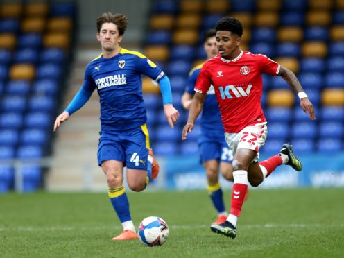 Alex Woodyard, left, scored the winner (Steven Paston/PA)