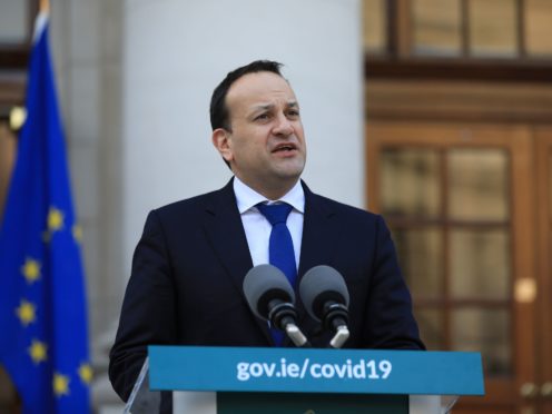 Ireland’s Tanaiste Leo Varadkar has cast doubt on Dublin’s hosting of Euro 2020 matches this summer (Julien Behal/PA)