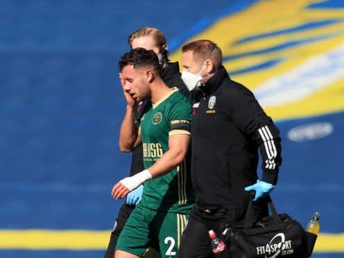 Sheffield United’s George Baldock would have been better protected by a temporary concussion substitute system, the PFA has said (Lindsey Parnaby/PA)