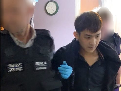 The arrest of Vietnamese national Ngo Sy Tai, in Redditch, Worcestershire (NCA)