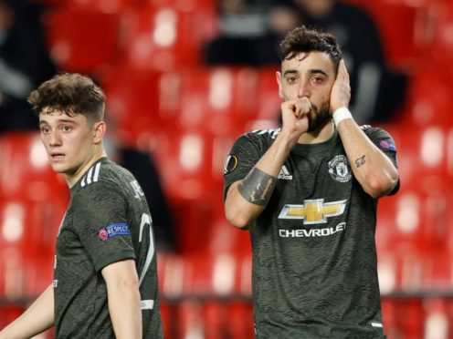 Bruno Fernandes scored from the spot (Fermin Rodriguez/AP)