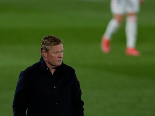 Ronald Koeman challenged the officials after the final whistle of Barcelona’s defeat at Real Madrid (Manu Fernandez/AP)