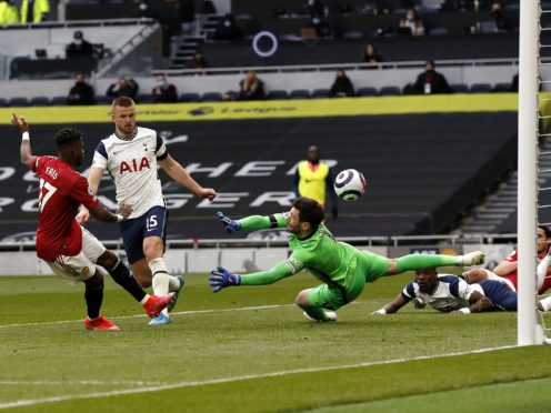 Fred (left) scored against Tottenham to end his barren spell (Adrian Dennis/PA)