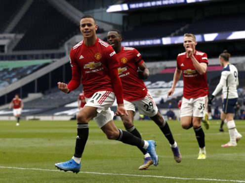 Mason Greenwood wrapped up a 3-1 win for Manchester United at Tottenham (Adrian Dennis/PA)