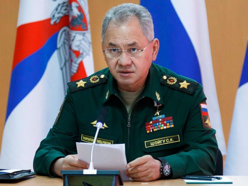 Russian Defence Minister Sergei Shoigu (Vadim Savitsky/Russian Defense Ministry Press Service via AP)