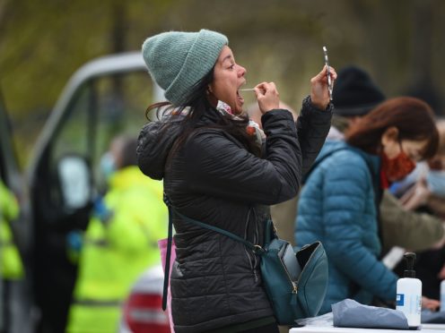 People take part in coronavirus surge testing on Clapham Common (Kirsty O’Connor/PA)