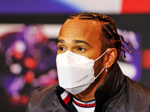 Lewis Hamilton speaks ahead of this weekend’s Emilia-Romagna Grand Prix (Xpbimages/Pool via AP)