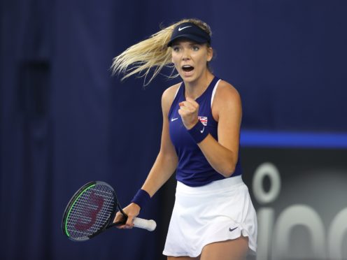 Katie Boulter clenches her fist during her victory over Marcela Zacarias (Naomi Baker/PA)