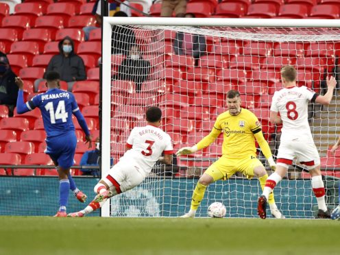 Kelechi Iheanacho, left, scored the only goal as leicester beat Southampton (John Sibley/PA)