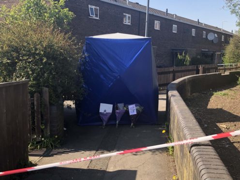 A police forensic tent in Lapworth Grove in the Balsall Heath area of Birmingham (Matthew Cooper/PA)