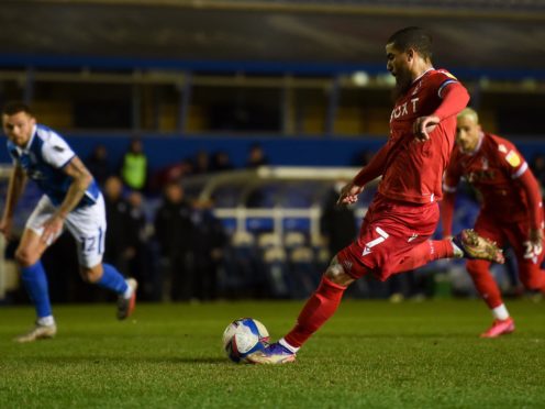 Nottingham Forest’s Lewis Grabban scored a late equaliser from the penalty spot (Jacob King/PA)
