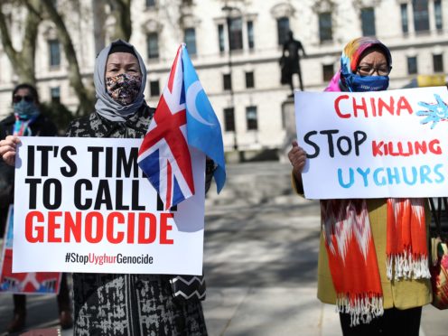 A demonstration in Parliament Square ahead of a House of Commons debate (Yui MokPA)