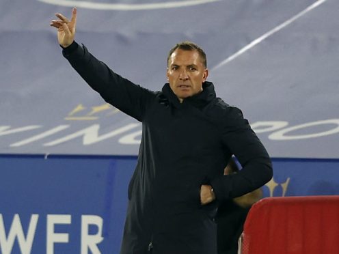 Brendan Rodgers was pleased with Leicester’s desire (Adrian Dennis/PA)