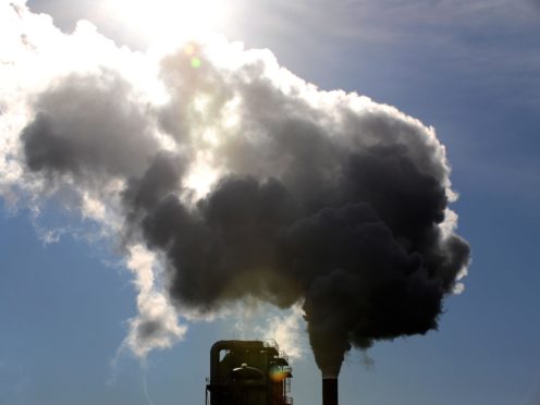 The long-term trend in rising concentrations of carbon dioxide is down to human activity, mainly through the burning of fossil fuels and also from deforestation, the Met Office said (PA)