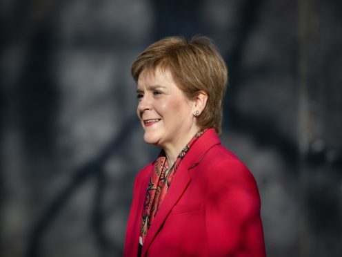 Nicola Sturgeon said Scots could ‘unite’ around the SNP election manifesto (Jane Barlow/PA)