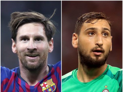 Lionel Messi and Gianluigi Donnarumma (Nick Potts/Adam Davy/PA)