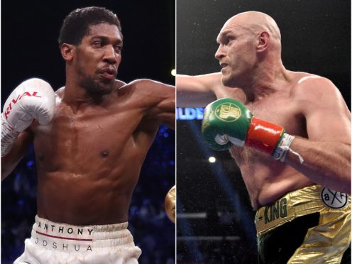 Anthony Joshua and Tyson Fury both took to social media over the weekend (PA).