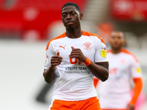 Sullay Kaikai is an injury doubt for Blackpool (Barrington Coombs/PA)