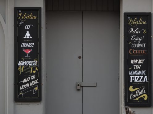 A closed restaurant in Hamilton, Lanarkshire (Andrew Milligan/PA)
