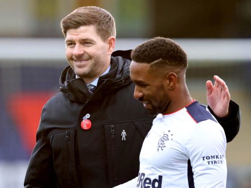 Rangers boss Steven Gerrard (left) has opened talks with Jermain Defoe (Jeff Holmes/PA)