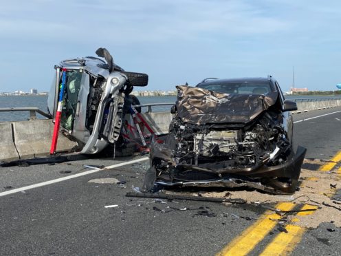 The scene of the car accident in Ocean City (Ocean City Fire Department via AP)