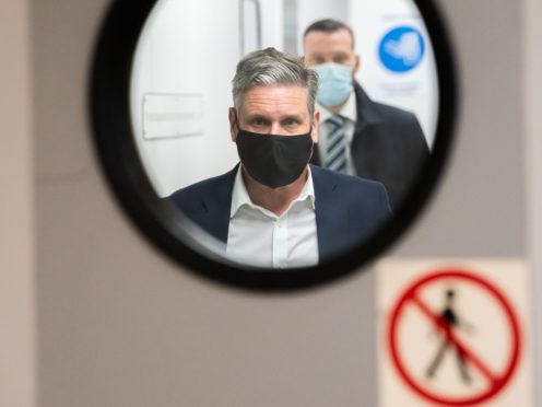 Labour leader Sir Keir Starmer on a campaign visit in St Asaph, North Wales (Danny Lawson/PA)