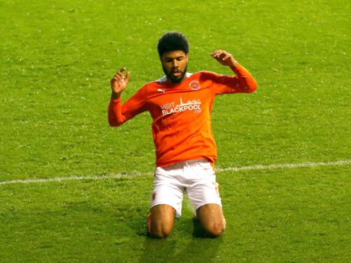 Ellis Simms starred for Blackpool (Tim Markland/PA)