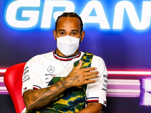 Lewis Hamilton is eight points clear in the championship (Mark Sutton/AP)