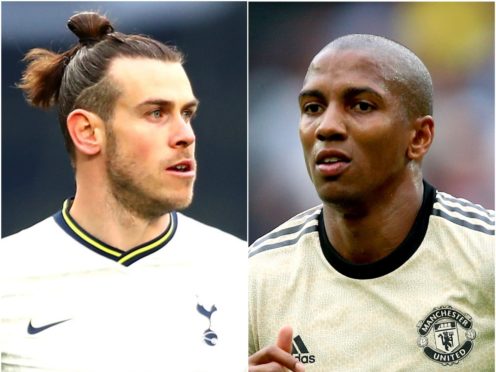 Gareth Bale and Ashley Young (Clive Rose/Nigel French/PA)
