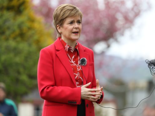 Nicola Sturgeon appealed for votes (Russell Cheyne/PA)
