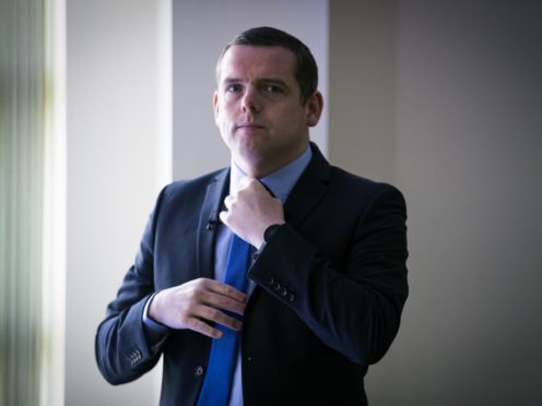 Douglas Ross insisted he is leading the Tory campaign in Scotland – not the Prime Minister (Jane Barlow/PA)