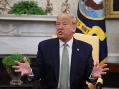 Donald Trump’s Facebook account has been suspended for two years (Niall Carson/PA)