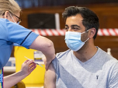 Scottish Health Secretary Humza Yousaf urged Scots to ‘get jagged in July’ (Jane Barlow/PA)
