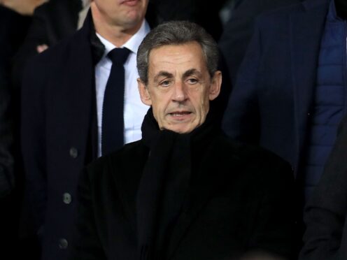 Former French president Nicolas Sarkozy (Mike Egerton/PA)